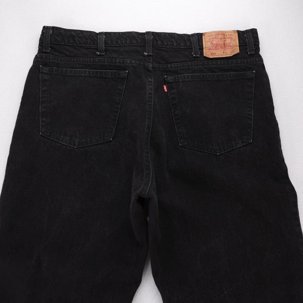 Levis‎ 550 Relaxed Fit Tapered Black Jeans Mens 42x32 (41x32) USA Vintage 1992